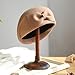 Wool Felt Berets Hats for Women Ladies Vintage Tea Party Dress Fascinator Winter Cap Khaki Formal Cocktail Church Wedding Hat with Bowknot