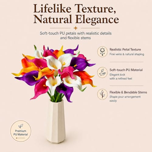 Image of Mandy's 20pcs Colorful Calla Lily Artificial Flowers