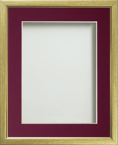 Frame Company Plum Mount Drayton Gold With 12X10 For Image Size 10X8 Inch