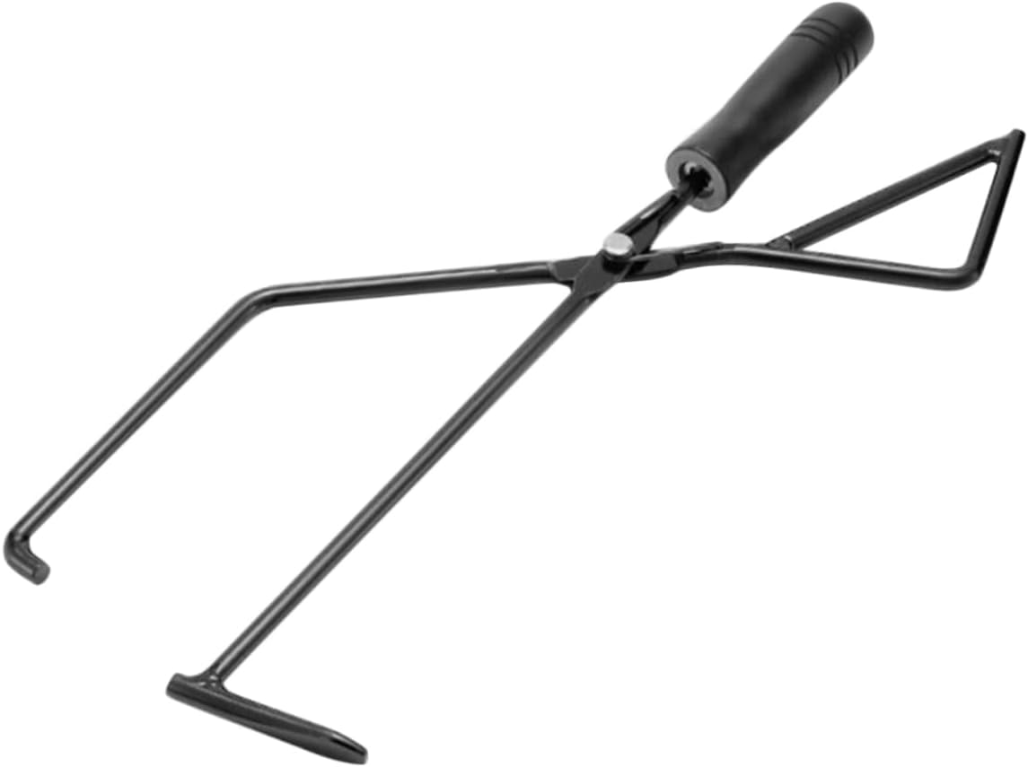 Totority 1pc Bbq Charcoal Tongs Handle Heavy Duty Fireplace Tool for Grilling Camping and Outdoor Cooking Fire Pit Clamp for Handling