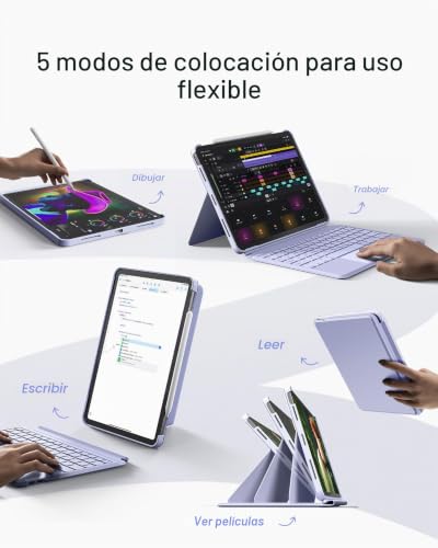 Funda con teclado iPad Air 5 10.9 pulgadas QWERTZ desmontable Inateck 3