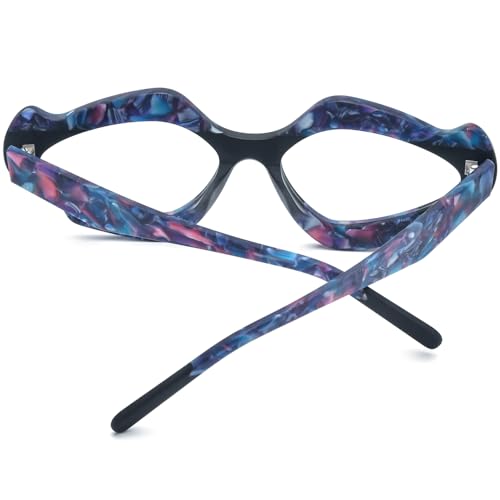 Image of HEPIDEM Multicolor Acetate Glasses Frame Women Cat Eye Eyeglasses Men Optical Spectacles 9291