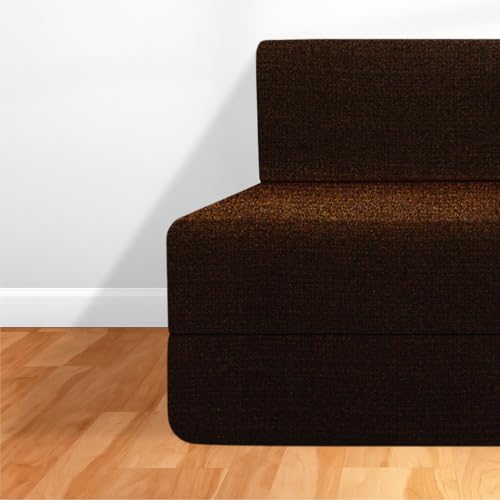 Image of CELLBELL Comfy Sofa Cum Bed 4x6 Feet | Foldable Dual Use Couch Bed with Soft Cushions, Washable Fabric Cover & Sturdy Frame | Space Saving Modern Design for Living Room, Bedroom & Guest Use (Brown)