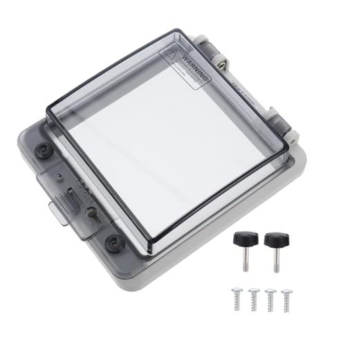 FONDOTIN Caja De Distribución De Disyuntores 5 Vías Resistente Al Agua Ventana De Protección Transparente Para Exterior, Caja De Interruptores De Circuitos, Cubierta Protectora Para Instalación Segura