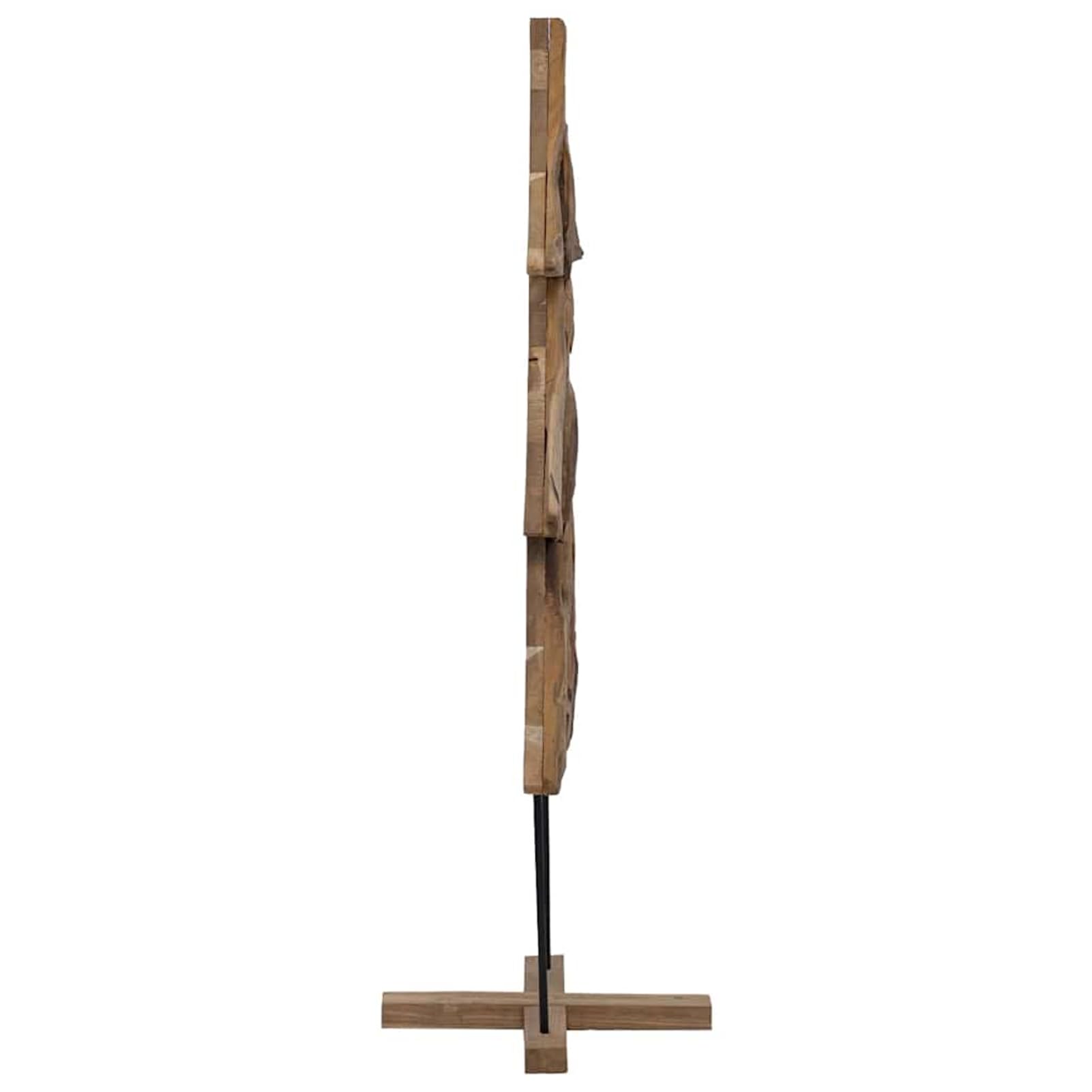 Gecheer Albero di Natale in Legno Massello di Teak, 90 cm, Robusto, per Decorazione Natalizia e Atmosfera Accogliente in Interni ed Esterni