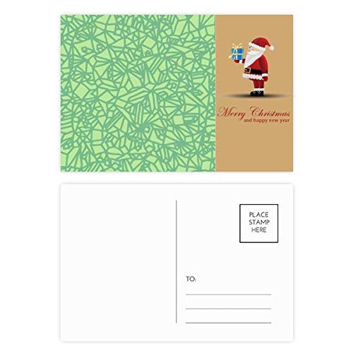 Cartes postales avec motifs entrelacés Green Patterns lot de 20 pour envoyer des messages doux