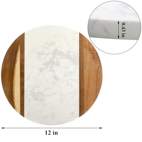 Tabla de Queso de Mármol Redonda 12" Okllen miniatura 2