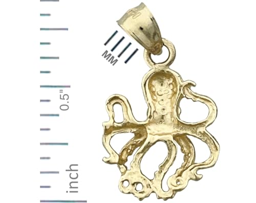 14K Gold Cephalopod Octopus Charm2