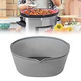 Fuvvin Silicone Slow Cooker Liner, Reusable Slow Cooker Silicone Liner, Microwave, 6-7 Quart Slow Cooker, Oven Safe Oval Slow Cooker, Easy To...