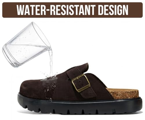 Image of 100% Genuine Leather Platform Clogs for Women - Fall Shoes for Women 2026