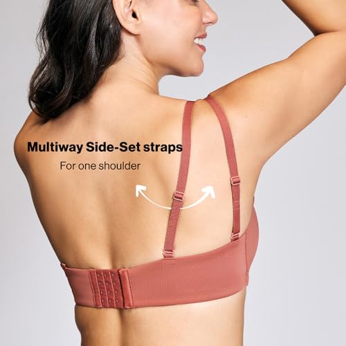 Image of NYKD NYB027 Cotton Padded Wired Multiway Strapless Bra Anti Slip Seamless Bonded Neckline Detachable Straps (Plus