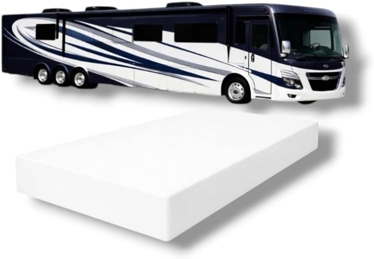 3-Inch High Density Foam RV Bunk Mattress Replacement, Firm Support & Pressure Relief for Camper, Trailer & Truck Beds, CertiPUR-US Certified, Made in USA, No Cover