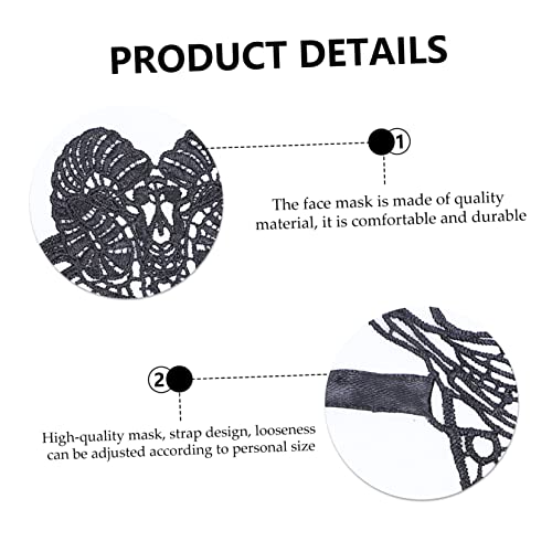 KALLORY 12Pcs Venda Roupa Preta Fantasias De Halloween Roupas De Baile De Renda De Bola Acessórios D