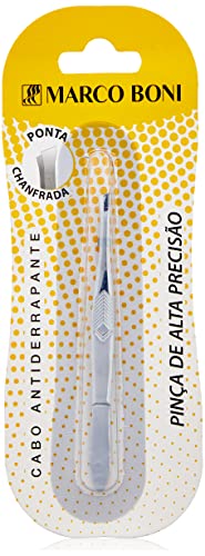 Marco Boni Pinça 90Mm Cromada Ponta Chanfrada Aço Carbono 6120B