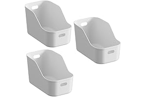 Premium White Plastic Multi-Purpose Bins - Versatile Storage Organizers for Every Space
