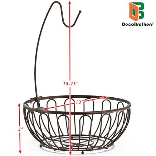 Deco Brothers Fruit Bowl with Banana Holder, Bronze