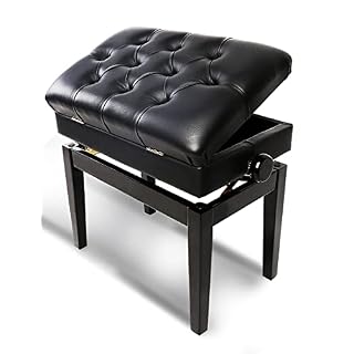 TEmkin Banc de Piano réglable en Hauteur, Tabouret de Piano Solo avec de Beaux Pieds Droits, 56 x 36 x 50-60 cm - Les Beatles, Paul McCartney, John Lennon, RIngo Starr, George Harrison