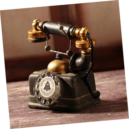 Modèle miniature téléphone rétro en résine durable pour maison