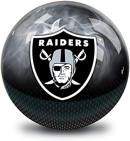 Strikeforce Bowling NFL Las Vegas Raiders Officially Licensed On Fire Undrilled Bowling Ball (8)
