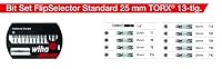 Wiha 39124 Bit Set FlipSelector Standard 25 mm TORX® 13-tlg. 1/4", Bitsatz mit magnetischem Universalhalter in praktischer Box, öffnen per Knopfdruck – Ansicht 2