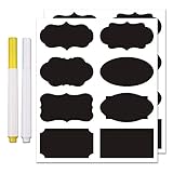【Hochwertiges Material】- Wasserdichte Tafel Aufkleber aus hochwertigem, strapazierfähigem Vinylmaterial. Die Tinte lässt sich schnell trocknen. Die Etiketten lassen sich ohne Rückstände auch einfach wieder ablösen.Robust, haltbar.
