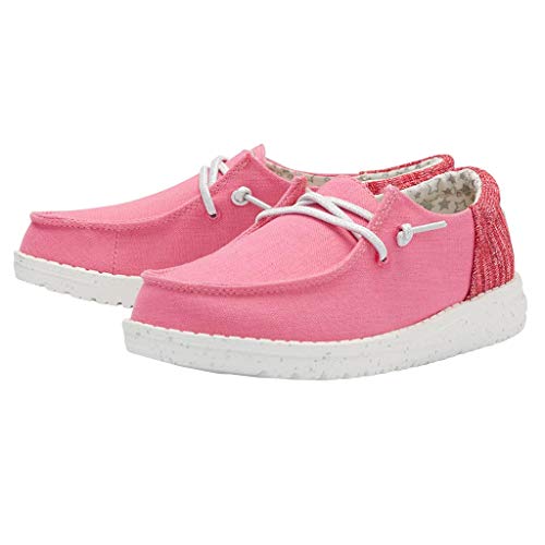 Image of HEYDUDE Girl's Wendy Youth Multiple Sizes & Colors | Girls Shoes | Girls Lace Up Loafers | Lightweight & Comfortable