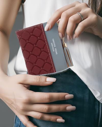 Womens Wallet Cute Elegant Long Slim Card Holder Case Minimalist Coin Purse Thin Tassels Zip Clutch Wallets for Ladies4