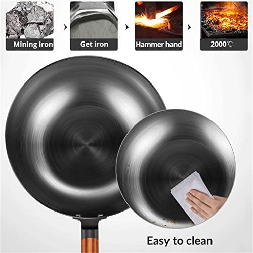 Wok de Hierro Tradicional Hecho a Mano para Cocina a Gas e Inducción miniatura 5