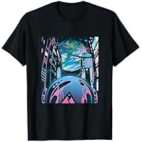 Retro Futurista Ciudad Retrofuturista Arte Camiseta