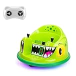 Xootz Dinosaur Bumper Car, Kids Electric Ride-On, 360 Rotation Spin, Two Joy Sticks, Colourful LED Lights and Remote Control