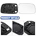 LHCDQSKCW Compatible With Toyota Camry 2007 2008 2009 2010 2011, Passenger Right Side Mirror Glass, Heated Convex Side Rearview Mirror with Backing Plate
