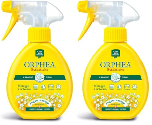 Orphea Salvalana, Spray Protezione Tappeti e Capi Grandi Dimensioni, Profumo Naturale di Fiori, 150 ml (Confezione da 2)