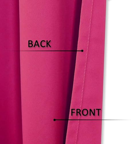 Image of 100% True Blackout Window Curtains 5 Feet, Set of 1 Panels | 300 GSM Heavy Room Darkening Polyester Cloth for Bedroom & Living Room | Thermal Insulated Heat & Noise Reducing (60x47 Inch, Pink) | 100% Room Darkening Thermal Insulated Heat & Noise Reducing Curtains 5 feet long