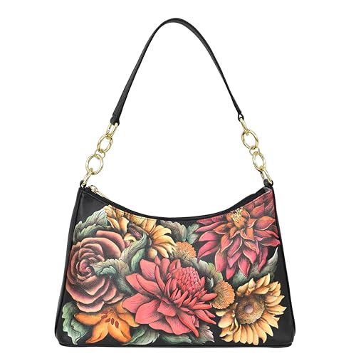 Image of Anuschka Women's Original Hand-Painted Genuine Leather Hobo with Chain Strap