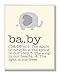 The Kids Room by Stupell Definition Of Baby With Grey Elephant Rectangle Wall Plaque, 11 x 0.5 x 15, Proudly Made in USA