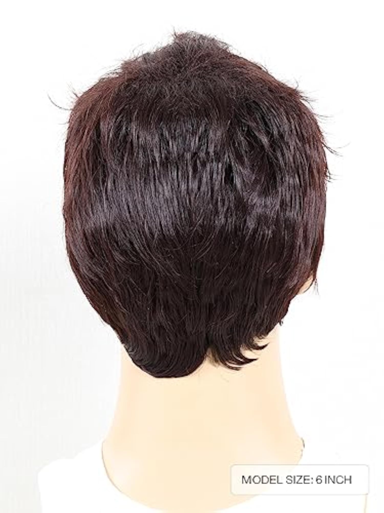 Men's Short Brown Synthetic Wig for Daily Wear