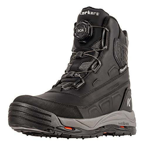 Korkers Men's Snowmaggedon Winter Boots - Insulated and Waterproof - Includes Interchangeable SnowTrac Lug Sole