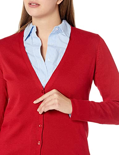 Image of Amazon Essentials Women's Lightweight V-Neck Cardigan Sweater (Available in Plus Size), Red, XX-Large (Pack of 2)