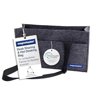 magnetoplan Desk Sharing & Hot Desking Bag, Grau | BxHxT 420x180x56 mm