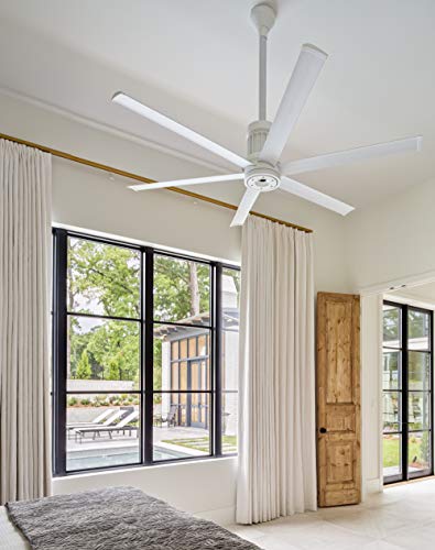 Image of Big Ass Fans i6 84 inch Smart Indoor Ceiling Fan, SenseMe Technology, High Airflow Modern Ceiling Fan, WiFi App Control, White