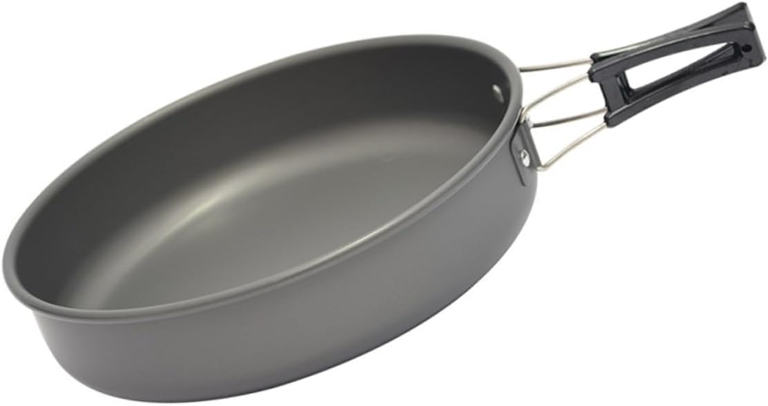 ibasenice Portable Pan Aluminum Camping Pot Cooking Utensils for Camping Cooking and Outdoor