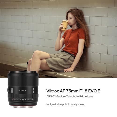 Image of VILTROX 75mm f /1.8 EVO E-Mount Lens, AF 75mm F1.8 Large Aperture Autofocus APS-C Prime Lens Compatible with Sony E-Mount Mirrorless Cameras Alpha a7III a7R a7RII a7S a7SII a9 a7C FX2 /3 a6600 a6700