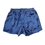 Jasmine Silk Men's Classic Silk Boxer Shorts Navy (Extra Large)