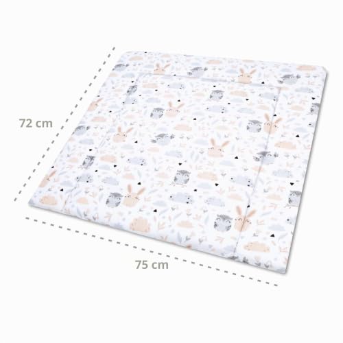 Colchón cambiador bebé cómoda 75x72 impermeable y plegable portátil 3