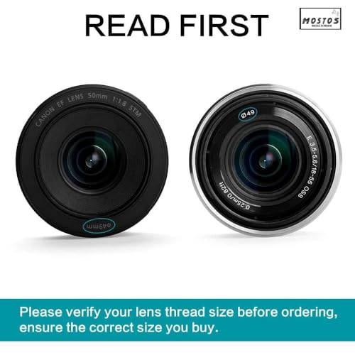 Image of MOSTOS - 49mm Camera Lens Hood for Sony FE 50mm f /1.8 (Not for 2.8), for Canon EF 50mm f /1.8(Not 1.4) STM(Not II) and Other Lenses with 49mm Filter Thread Size