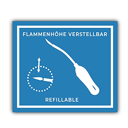 Stabfeuerzeug Vanorell 5er Set Softtouch 24 cm mit gratis Taschenfeuerzeug