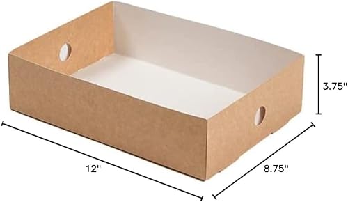 Miniatura 15 de Restaurantware -Inserto de 12 x 8.7 x 3.2 pulgadas para bandejas de catering, 10 insertos resistentes a la grasa para cajas de catering - Inserto de