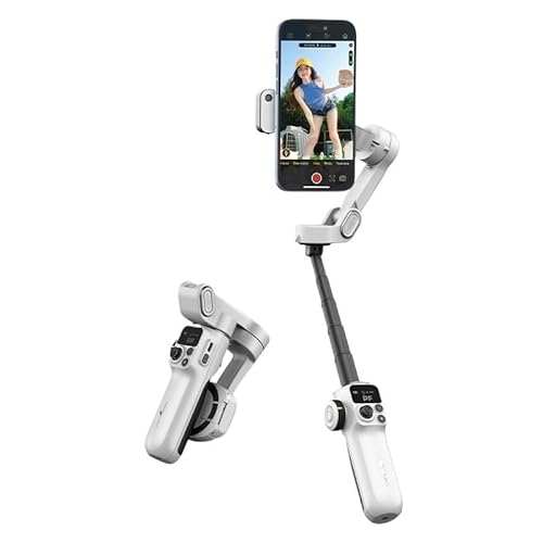 Image of AOCHUAN Smart P2 Gimbal Stabilizer Magnetic Phone Holder with Fill Light Built-in 20CM Extension Rod AI Tracking for Shooting