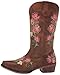 Roper Womens Riley Floral Boot, Tan, 8