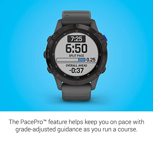 Garmin Fenix 6 Pro Solar (Gps,1.4 Inches) Solar-Powered Multisport, Advanced Training Features And Data, Black With Slate Gray Band (Renewed) #TOP3
